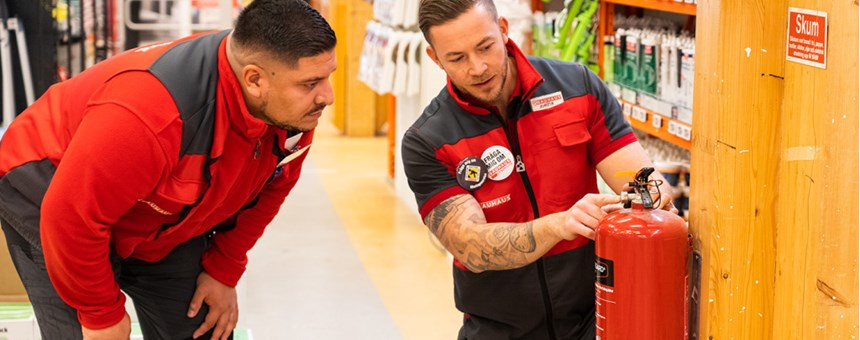 Bild på bakgrund av Brandsäker i handeln