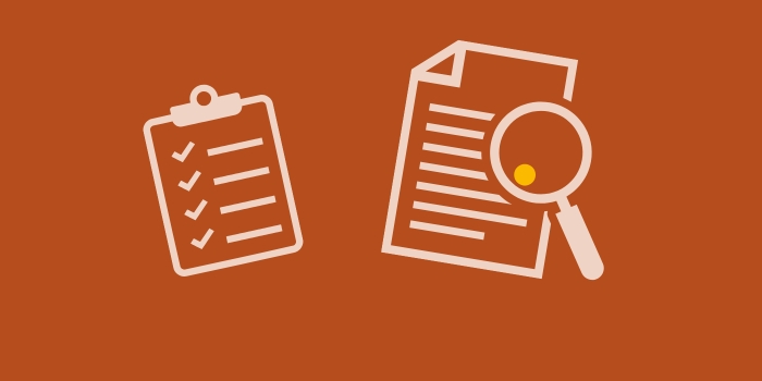 Illustartion av checklista och förstoringsglas