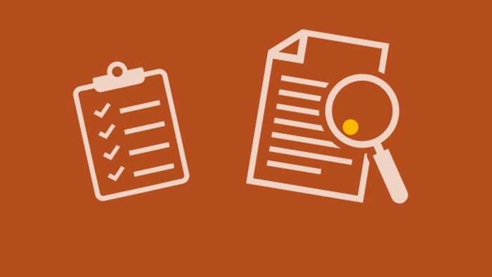 Illustartion av checklista och förstoringsglas